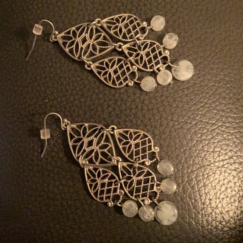 LiaSophia Saltwater. Silver plated earrings . Like new display item.